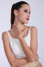 Load image into Gallery viewer, Calliope White Tango Earrings
