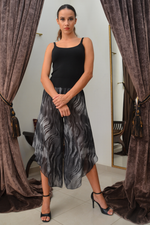 Load image into Gallery viewer, Grey Zebra Print Asymmetric Cropped Tango Pants
