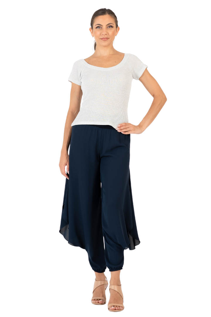 Metallic Thread  Knit Top (M,L) (Gold,Silver)