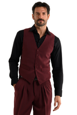 Load image into Gallery viewer, Burgundy Striped Men&#39;s Tango Vest
