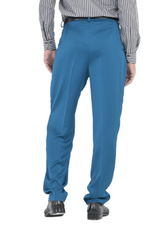 Load image into Gallery viewer, Blue Satin Men&#39;s Tango Pants With Two Pleats
