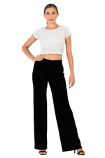 Load image into Gallery viewer, Metallic Thread Ribbed Knit Crop Top (M)