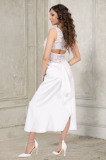Load image into Gallery viewer, One-shoulder Lace &amp; Satin Bridal Dance Dress