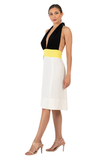 Load image into Gallery viewer, Colour Block Halter Neck Dress (M)
