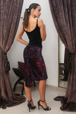 Load image into Gallery viewer, Floral Velvet Fishtail Tango Skirt
