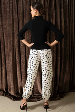 Load image into Gallery viewer, Heart Print Satin Gathered Tango Pants