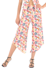 Load image into Gallery viewer, Tropical Pastel Asymmetric Cropped Pants
