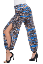 Load image into Gallery viewer, Abstract Animal Print Babucha Tango Pants With Slits
