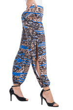 Load image into Gallery viewer, Abstract Animal Print Babucha Tango Pants With Slits
