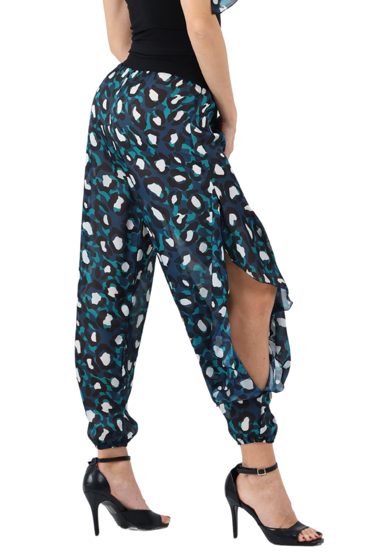 Abstract Animal Print Harem Style Tango Pants