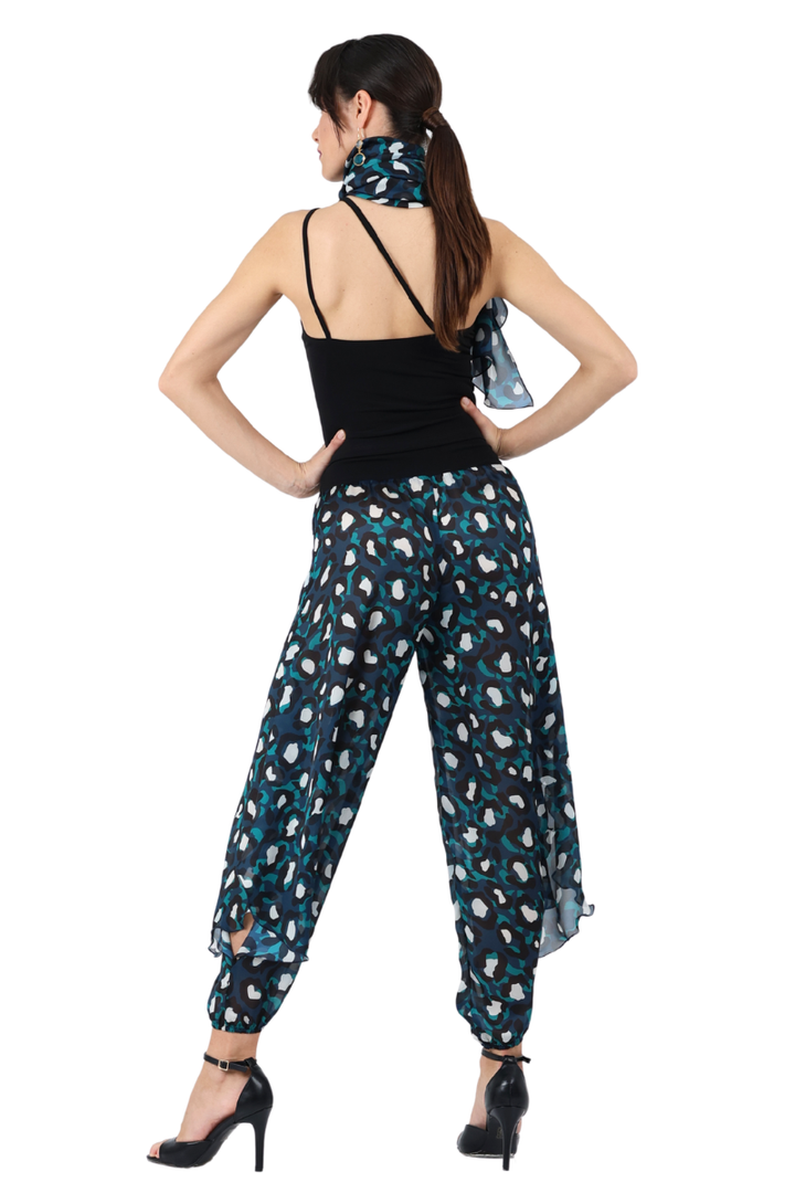 Abstract Animal Print Harem Style Tango Pants