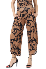 Load image into Gallery viewer, Abstract Floral Cropped Barrel Pants