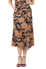 Load image into Gallery viewer, Abstract Floral Tango Skirt With Right Slit