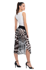 Load image into Gallery viewer, Abstract Polka-Dot Print Mesh Georgette Capri Pants
