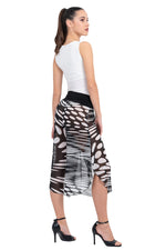 Load image into Gallery viewer, Abstract Polka-Dot Print Mesh Georgette Capri Pants
