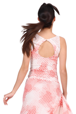 Load image into Gallery viewer, Abstract Polka Dot Keyhole Back Top With Lace