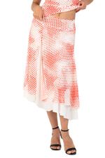Load image into Gallery viewer, Abstract Polka Dot Two-layer Georgette Skirt