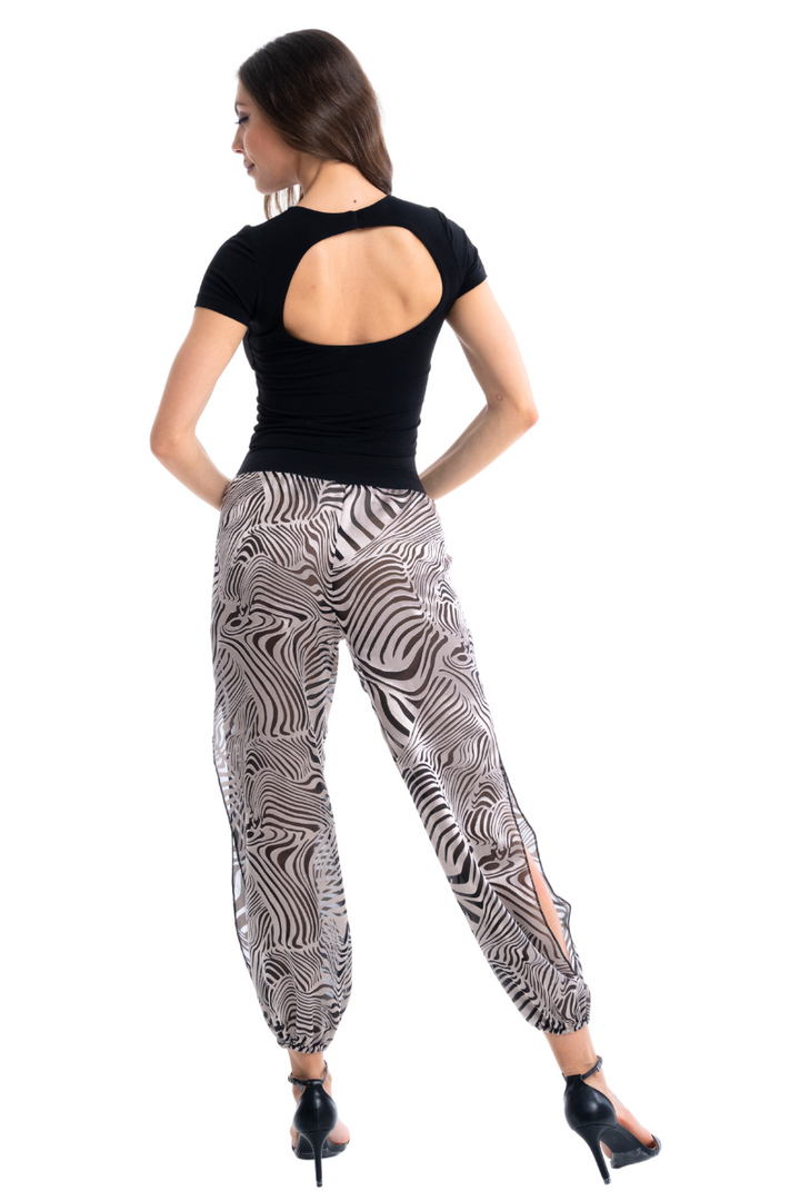Abstract Striped Babucha Tango Pants