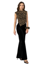 Load image into Gallery viewer, Abstract Vines Print Asymmetric Sleeveless Dance Top
