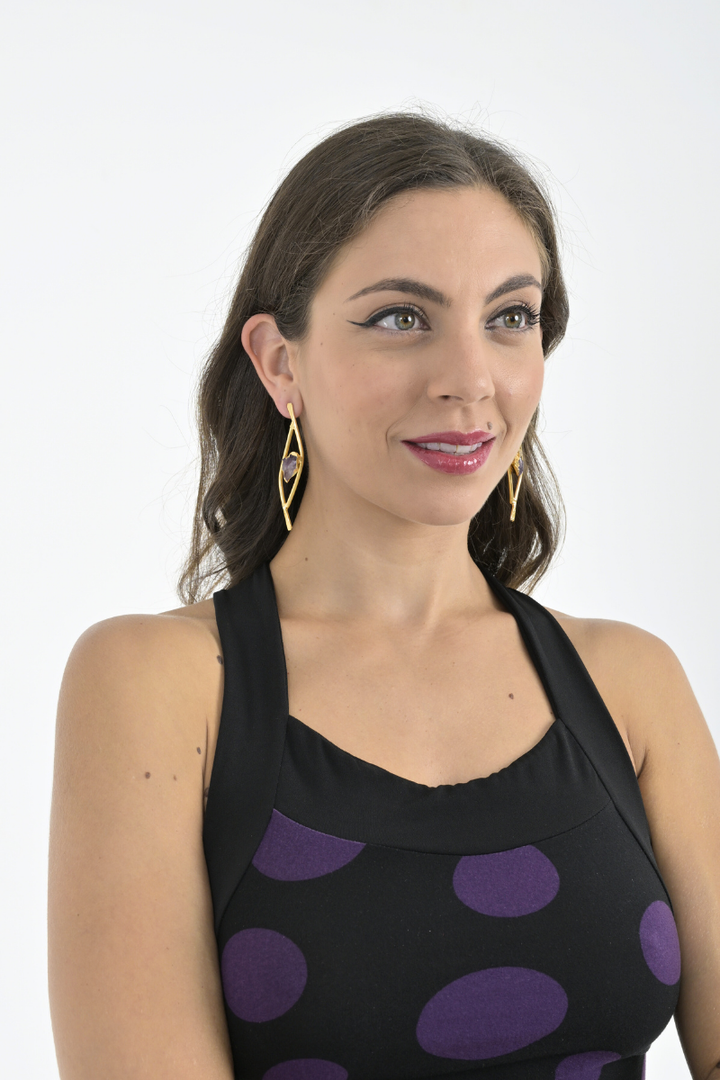 Amelie Amethyst Tango Earrings