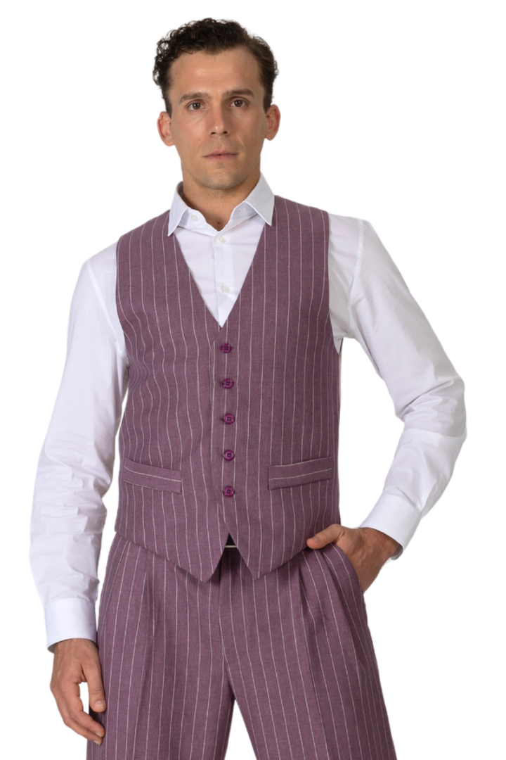Amethyst Striped Men's Tango Vest