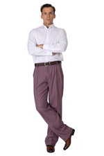 Load image into Gallery viewer, Amethyst Striped Tango Pants With Front Pleat
