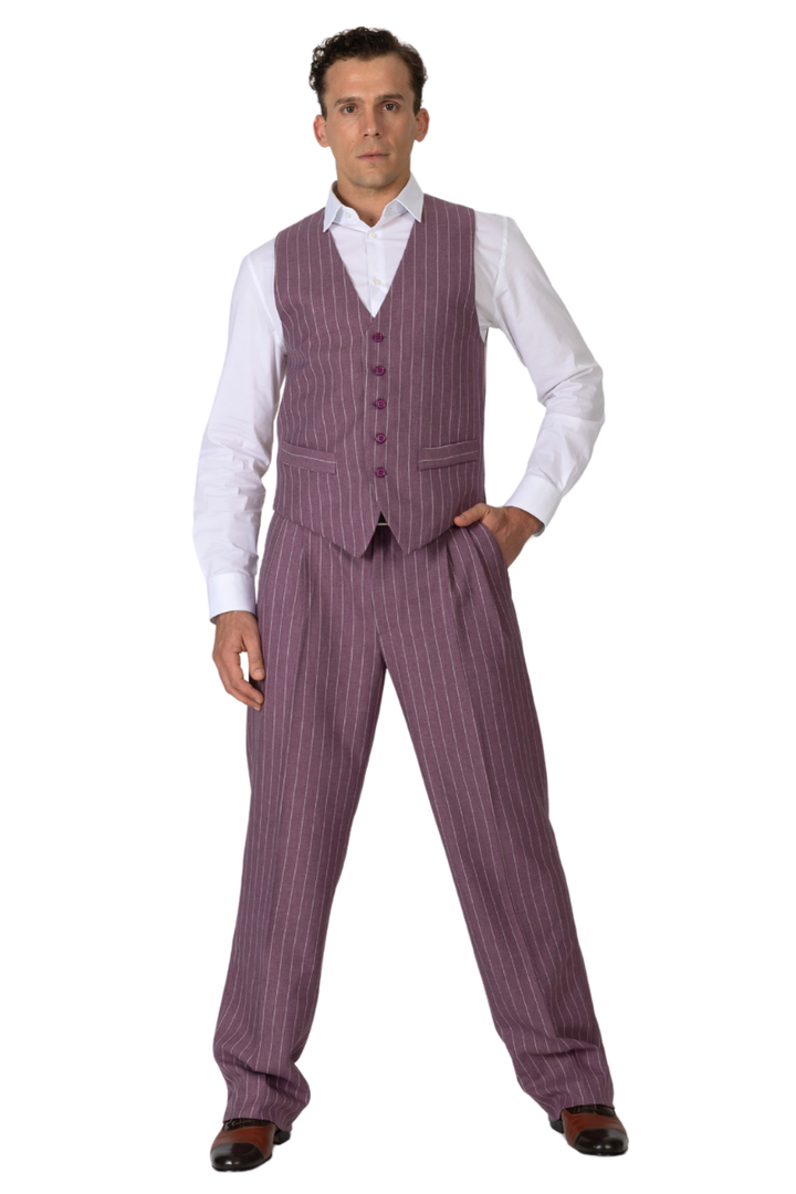 Amethyst Striped Men's Tango Outfit