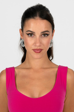 Load image into Gallery viewer, Andromeda Silver Disc Stud Earrings