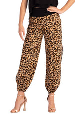 Load image into Gallery viewer, Animal Print Gathered Tango Pants With Slits