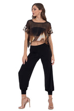 Load image into Gallery viewer, Animal Print Georgette Boxy Crop Top 