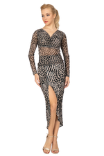 Load image into Gallery viewer, Mixed Animal Print Skirt With Curved Slit