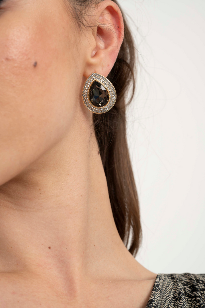 Ophelia Graphite Teardrop Tango Earrings