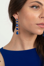 Load image into Gallery viewer, Calliope Navy Blue Tango Earrings
