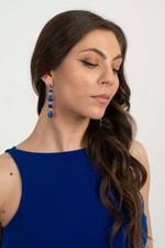 Load image into Gallery viewer, Calliope Navy Blue Tango Earrings
