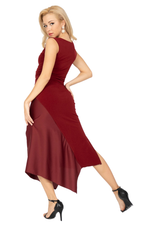 Load image into Gallery viewer, Asymmetric Jersey Tango Skirt With Satin Panel