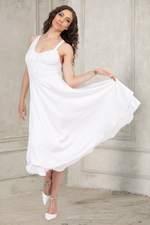 Load image into Gallery viewer, Asymmetric Strap Twist Back Bridal Dance Dress