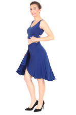 Load image into Gallery viewer, Asymmetric Tango Skirt With Front Panel
