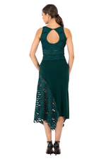 Load image into Gallery viewer, Asymmetric Tango Skirt With Lace Panel