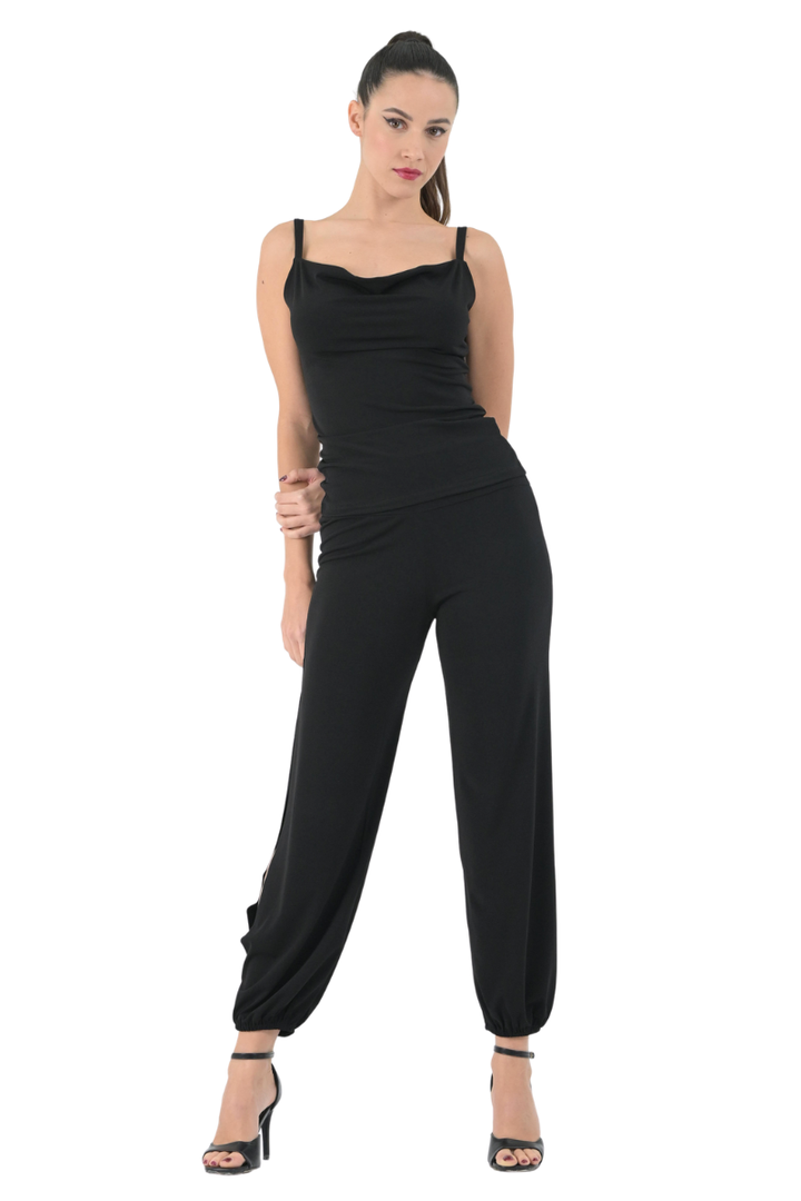 Babucha Gathered Tango Pants With Slits