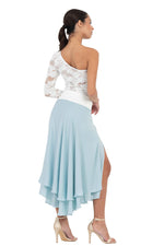 Load image into Gallery viewer, Baby Blue Satin Two-layered Dance Skirt