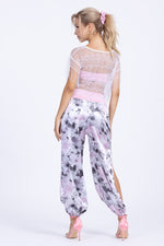 Load image into Gallery viewer, Floral Gathered Satin Pants