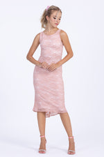 Load image into Gallery viewer, Peach Lace Fishtail Keyhole Tango Dress