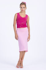 Load image into Gallery viewer, Fuchsia Top With Lace