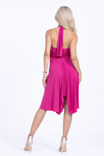 Load image into Gallery viewer, Fuchsia Halter-neck Tango Dress with Lace Bust