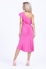 Load image into Gallery viewer, Bubblegum Pink One-Shoulder Mermaid Dress