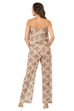 Load image into Gallery viewer, Baroque Print Sequin Loose Crop Top