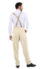 Load image into Gallery viewer, Beige Animal Print Men&#39;s Adjustable Suspenders
