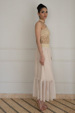 Load image into Gallery viewer, Beige Lace And Tulle Long Wedding Set