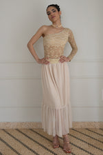 Load image into Gallery viewer, Beige Lace And Tulle Long Wedding Set