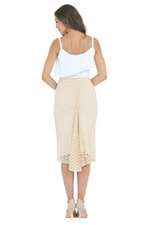 Load image into Gallery viewer, Beige Lace Fishtail Tango Skirt
